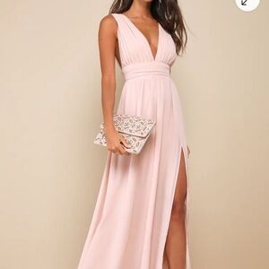 Elegant Pink Evening Gown
